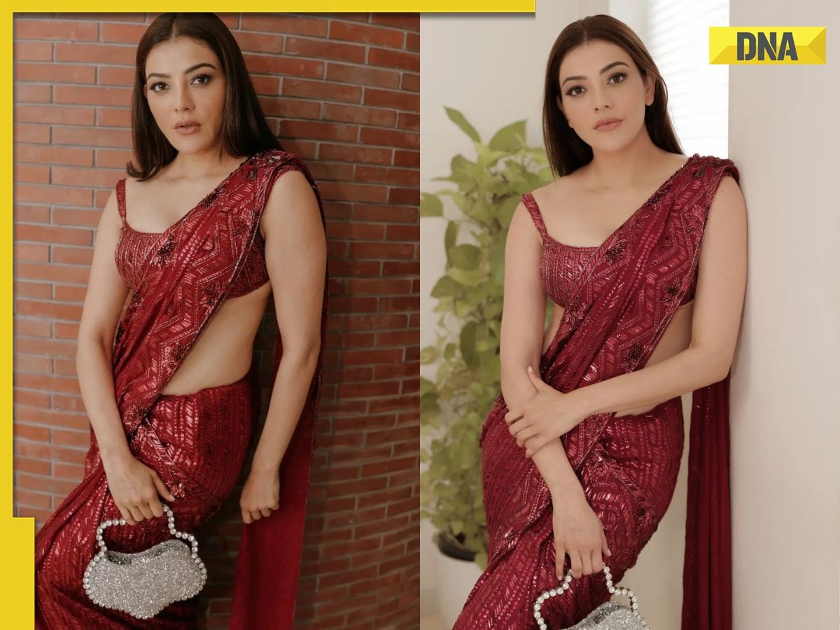 Kajal Aggarwal dazzles in Manish Malhotra sequins saree worth Rs 2,75,000