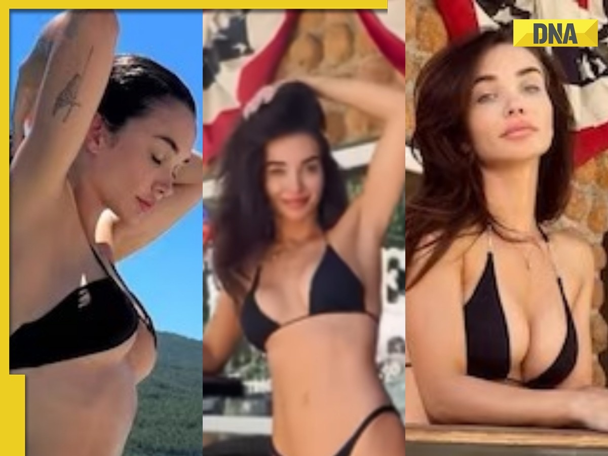 Amy Jackson Xxx Sexy Videos - Viral video: 2.0 fame Amy Jackson burns the internet in sexy bikini during  US vacation, watch