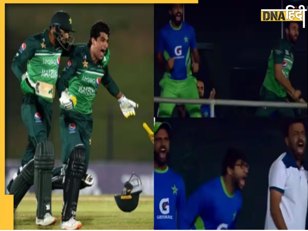 PAK vs AFG: हेलमेट और बैट फेंककर खुशी से चीख पड़े नसीम शाह, ऐसे पाकिस्तान ने मनाया जीत का जश्न 