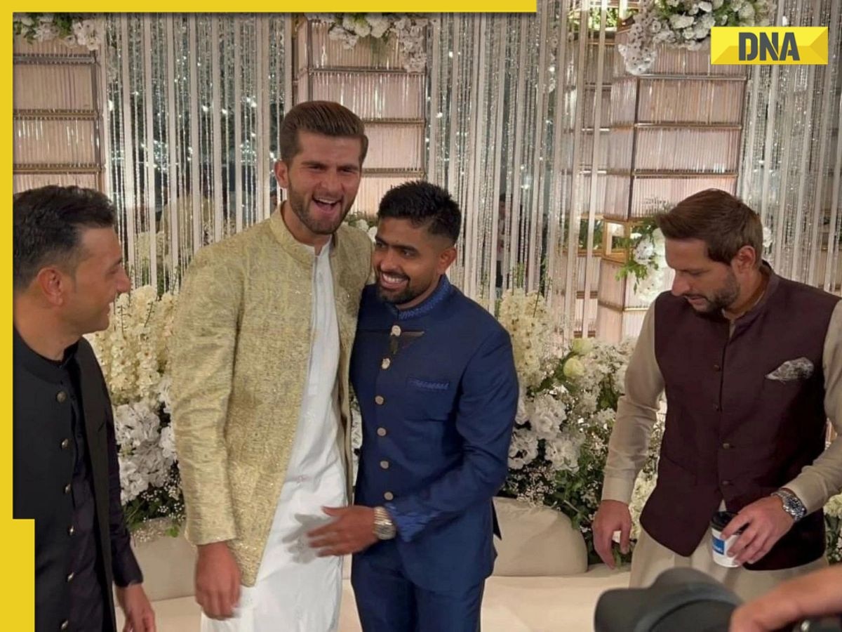 Watch: Pakistan captain Babar Azam attends Shaheen Afridi's wedding reception amid rumours of rift