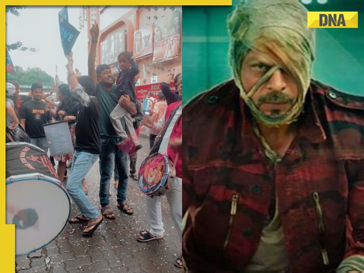 Shah Rukh Khan’s fans burst crackers, dance to dhol beats outside Gaiety Galaxy as Jawan crosses Rs 1000 crore