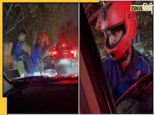 ट्रैफिक जाम में फंसे युवक को लगी भूख तो कर दिया पिज्जा ऑर्डर, समय पर हुई डिलीवरी, देखें वीडियो