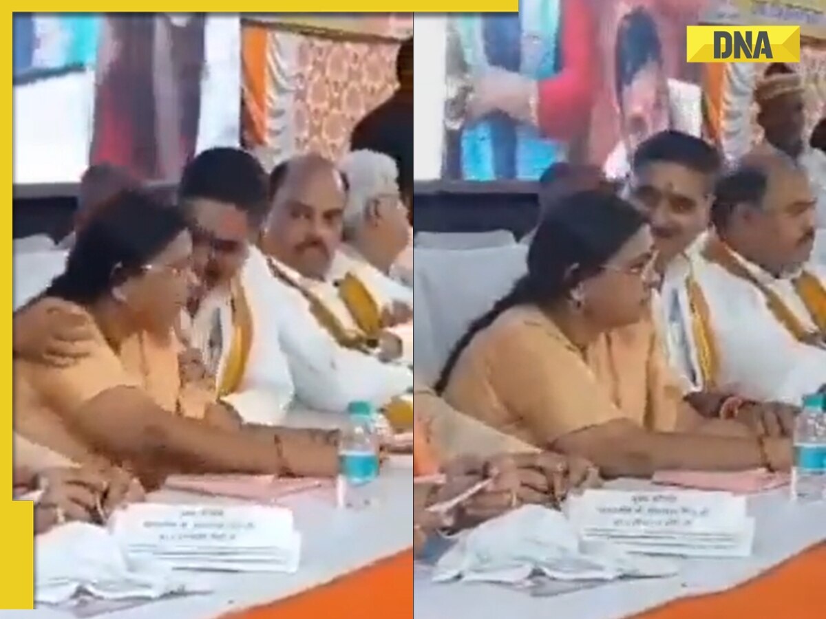 Watch: BJP MP Satish Gautam touches woman MLA on stage; video stirs controversy