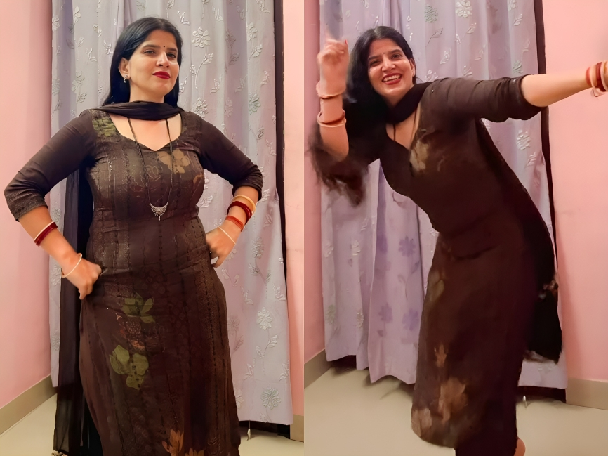Viral video: Salwar suit-clad woman wows internet with sizzling dance to Haryanvi song Viral video: Salwar suit-clad woman wows internet with sizzling dance to Haryanvi song