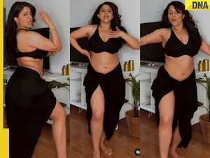 Viral video: Desi woman in sizzling attire grooving to San Sanana will
