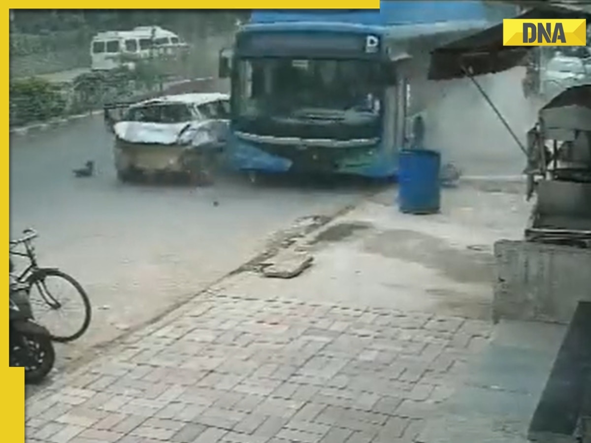 Delhi: DTC bus rams into several vehicles in Rohini, 1 killed; video surfaces