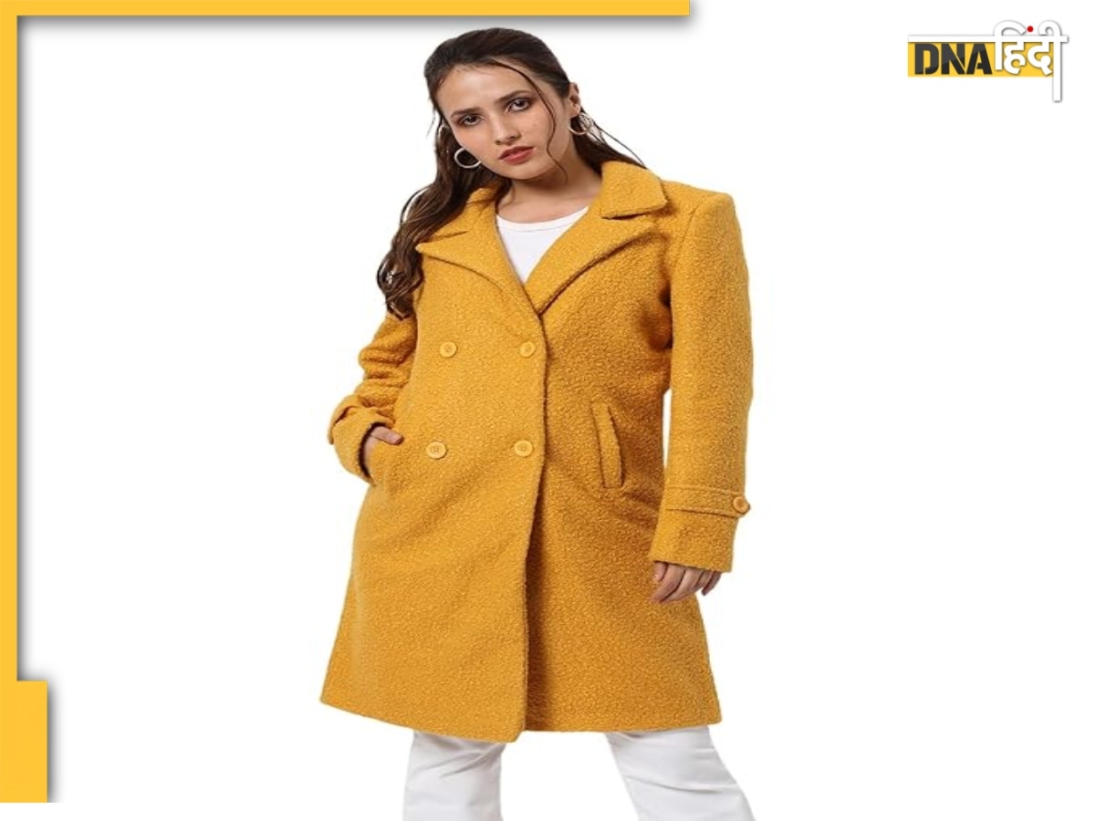 Premium Vector | A cartoon of a woman wearing a yellow jacket