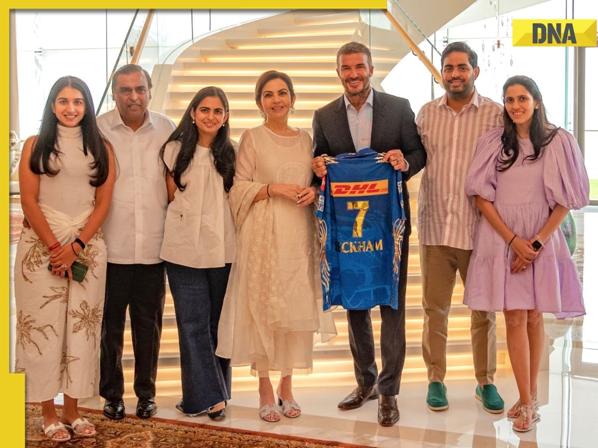 Ambani family welcomes football legend David Beckham at 'Antillia'