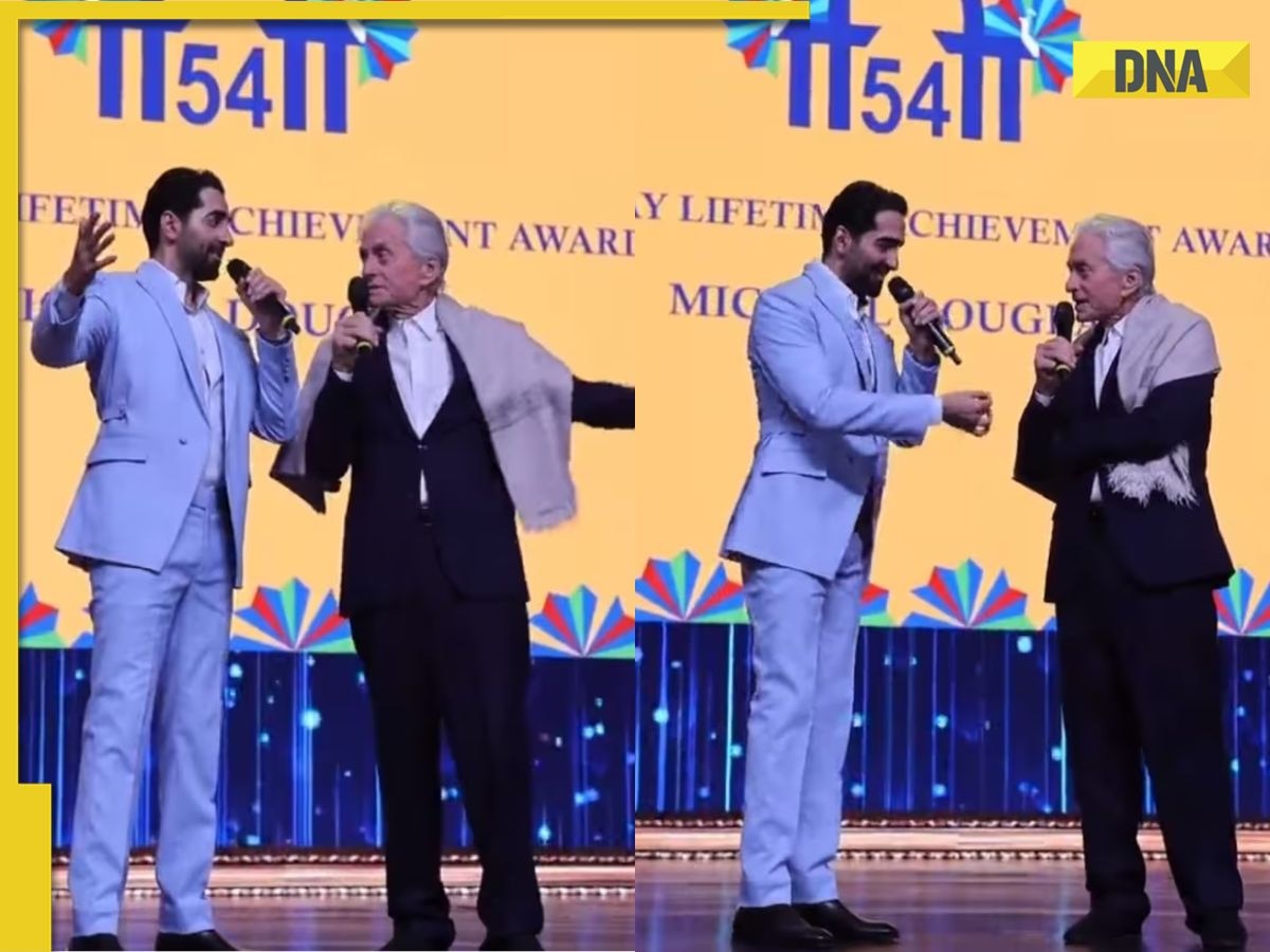 Viral video: Ayushmann Khurrana teaches Hindi to Michael Douglas, veteran star's fluency impresses netizens