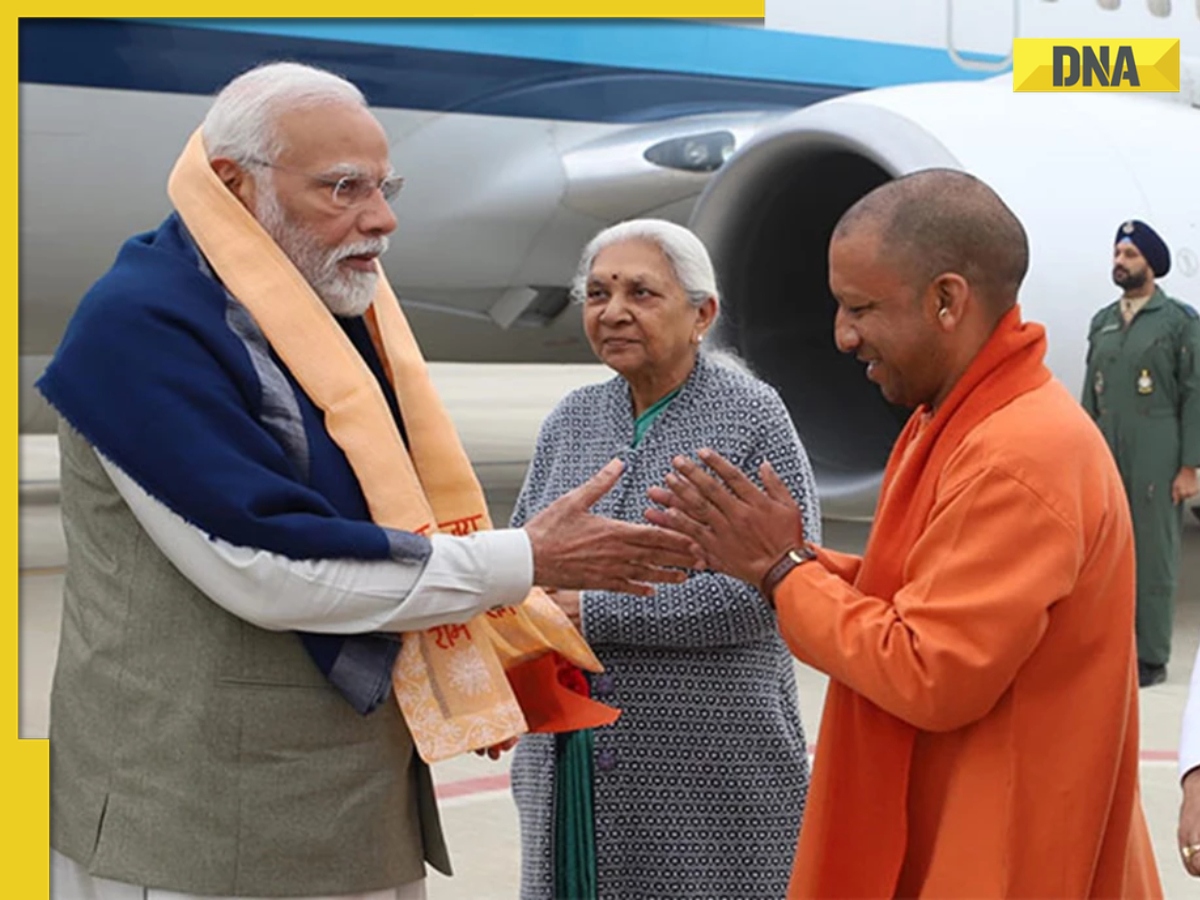 PM Modi arrives in Ayodhya, receives warm welcome by Uttar Pradesh CM ...