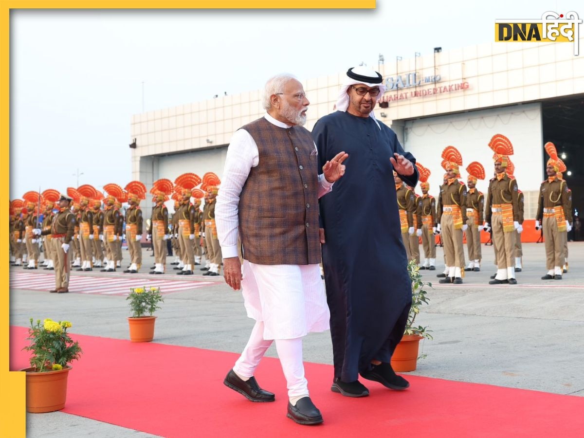 UAE के राष्ट्रपति का पीएम मोदी ने गुजरात में किया स्वागत, साथ में किया रोड शो