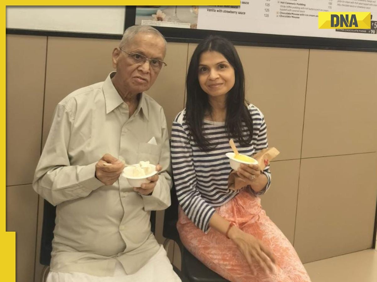 Narayana Murthy enjoys ice cream with daughter Akshata Murty, netizens laud simplicity of billionaire: ‘Bharat kee Beti…