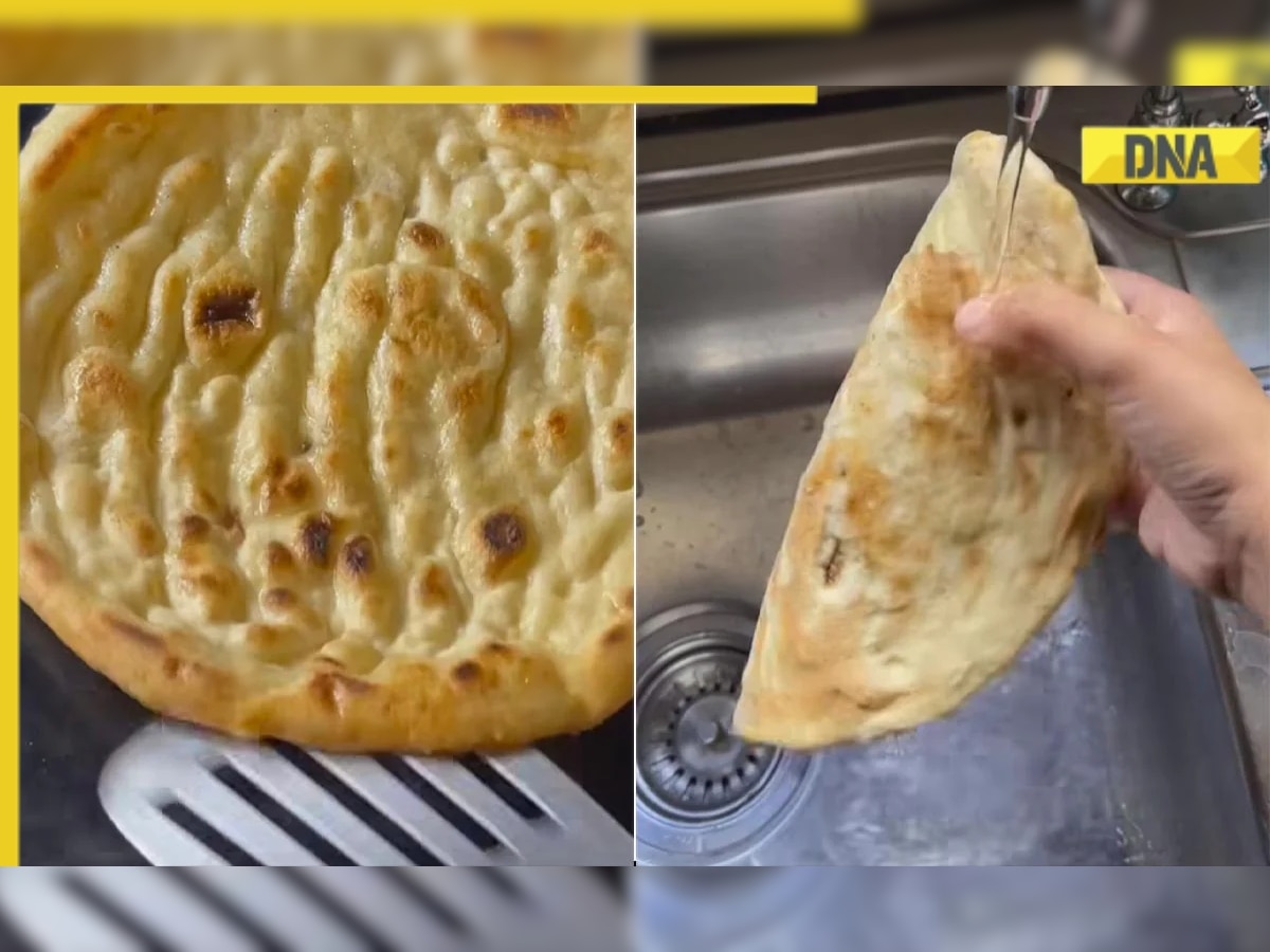 Watch: Woman 'washes' naan under running water before eating it, viral video sparks online debate