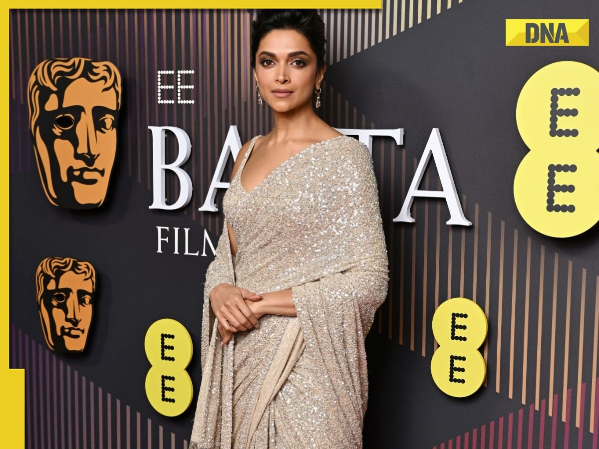 Deepika Padukone slays BAFTA 2024 red carpet in shimmery golden saree ...