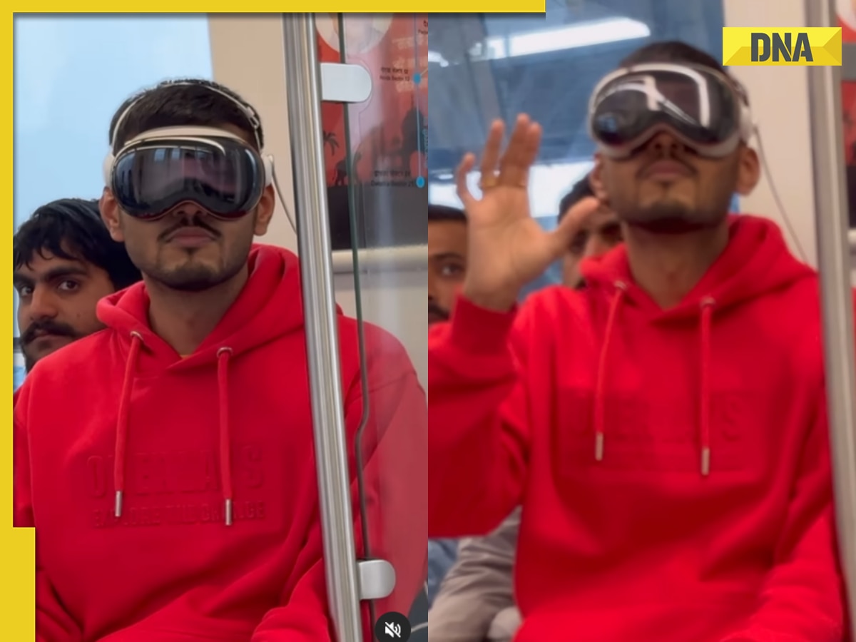 Viral video: YouTuber travels with Apple Vision Pro on Delhi metro, internet reacts