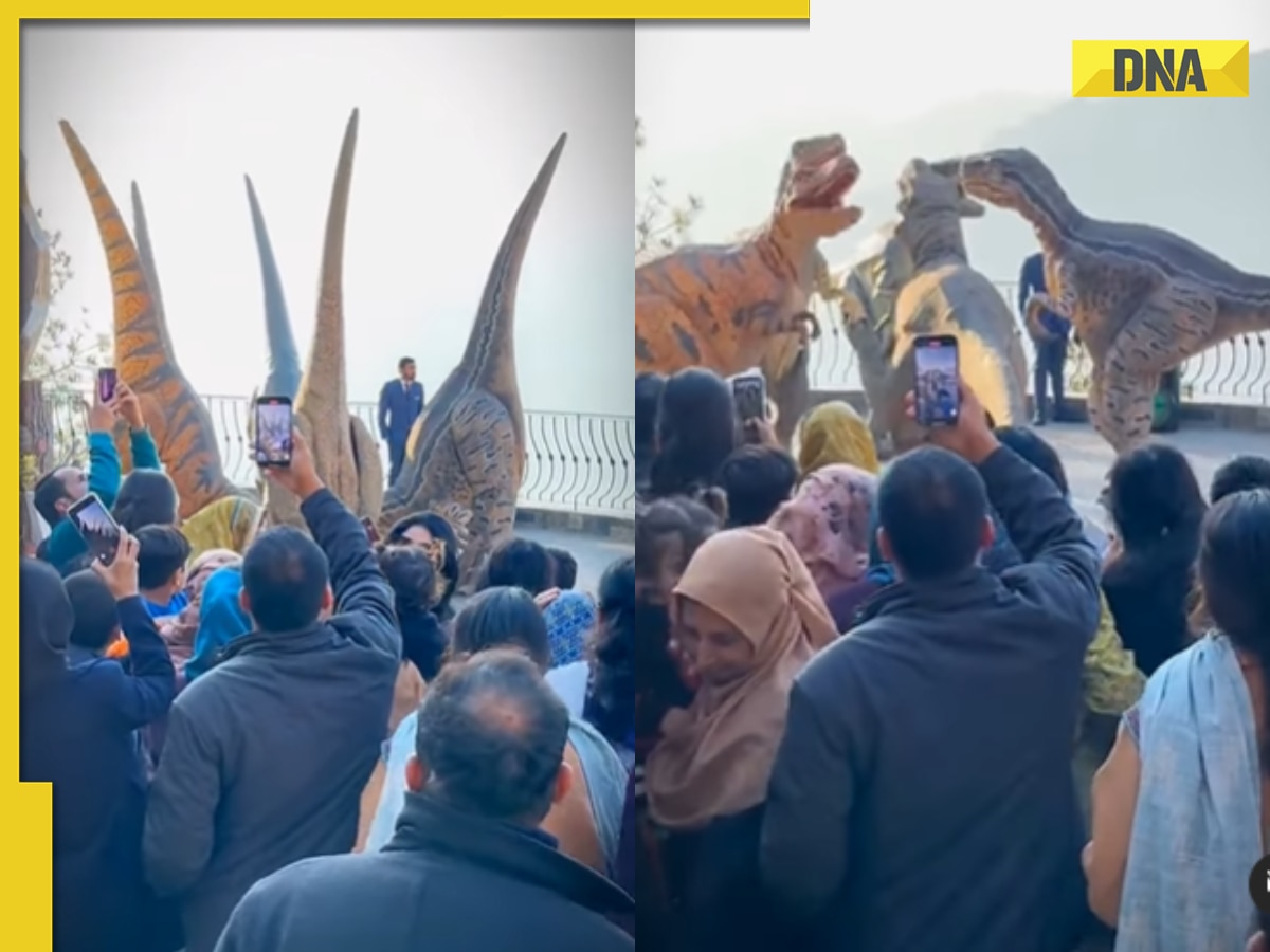 'Jurassic Park after...': 'Dinosaurs' shake a leg to Punjabi song in amusement park, watch viral video