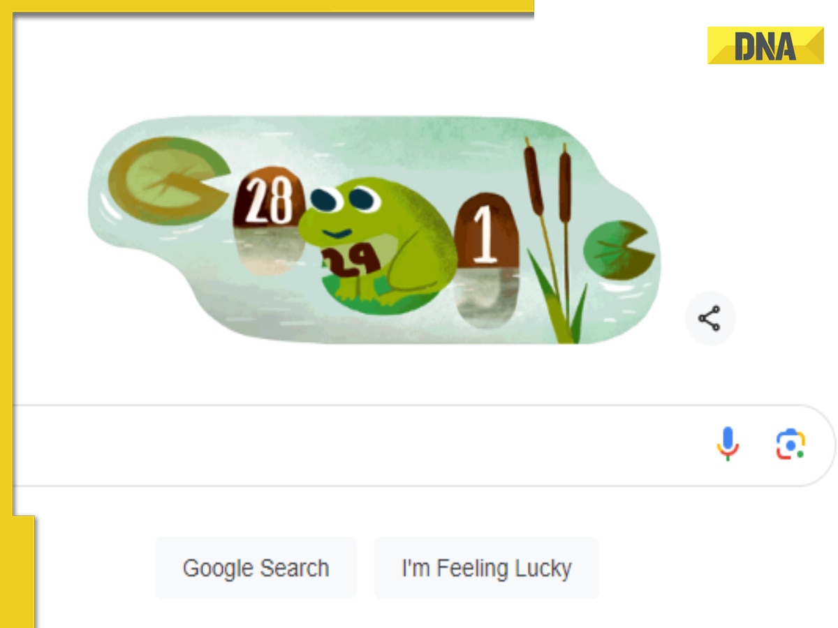 Google Doodle celebrates Leap Year with lively frog hopping joyously
