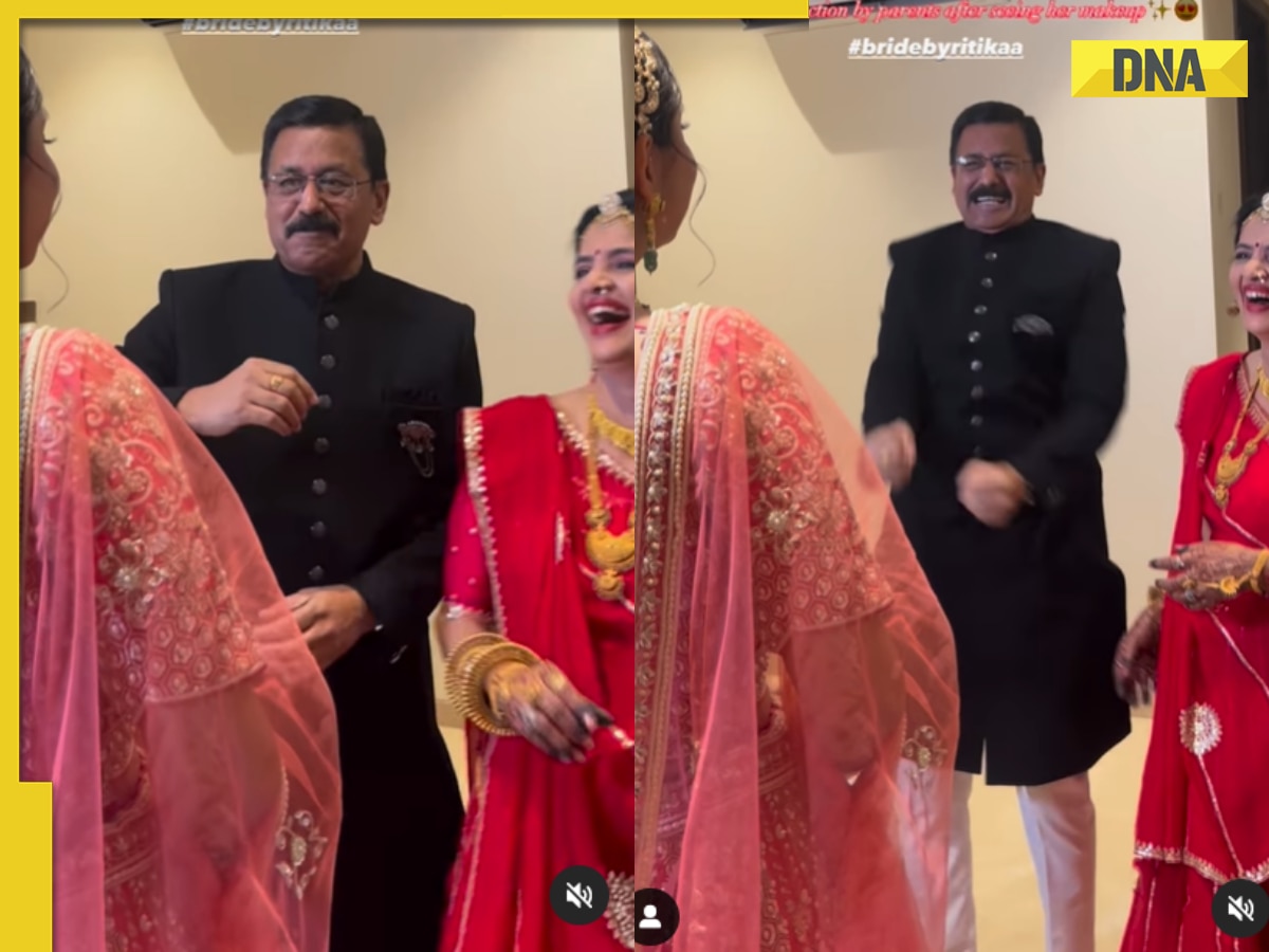 Viral video: Father's reaction to daughter's bridal look melts hearts on internet, watch