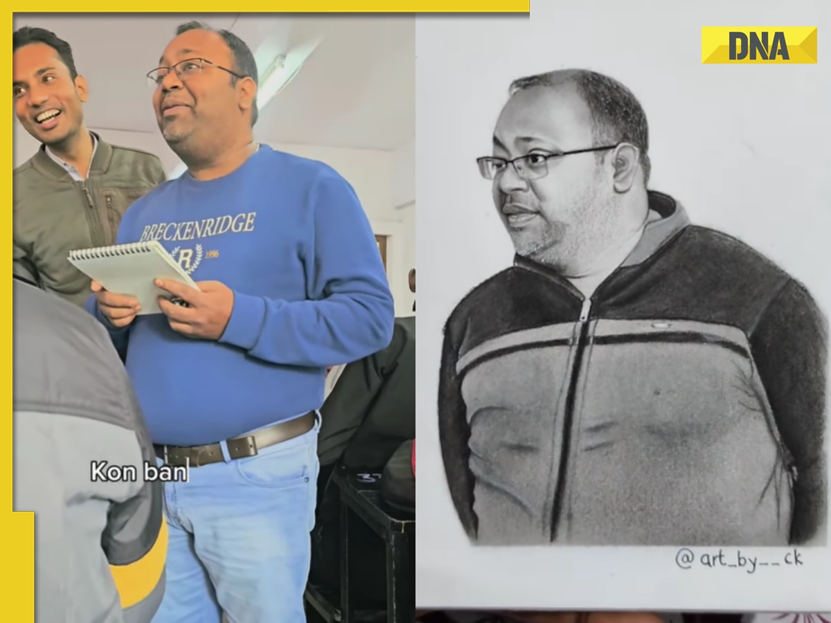 Jharkhand man gifts his professor a sketch, his priceless reaction is now a viral video