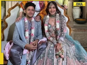 Surbhi Chandna weds Karan Sharma, videos of varmala moment, actress walking down the aisle leave fans emotional- Watch