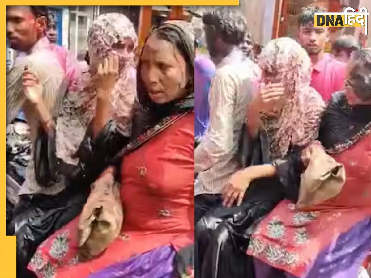 बाइक सवार मुस्लिम परिवार पर लोगों ने जबरन डाला रंग, Viral Video देख यूपी पुलिस ने लिया एक्शन 