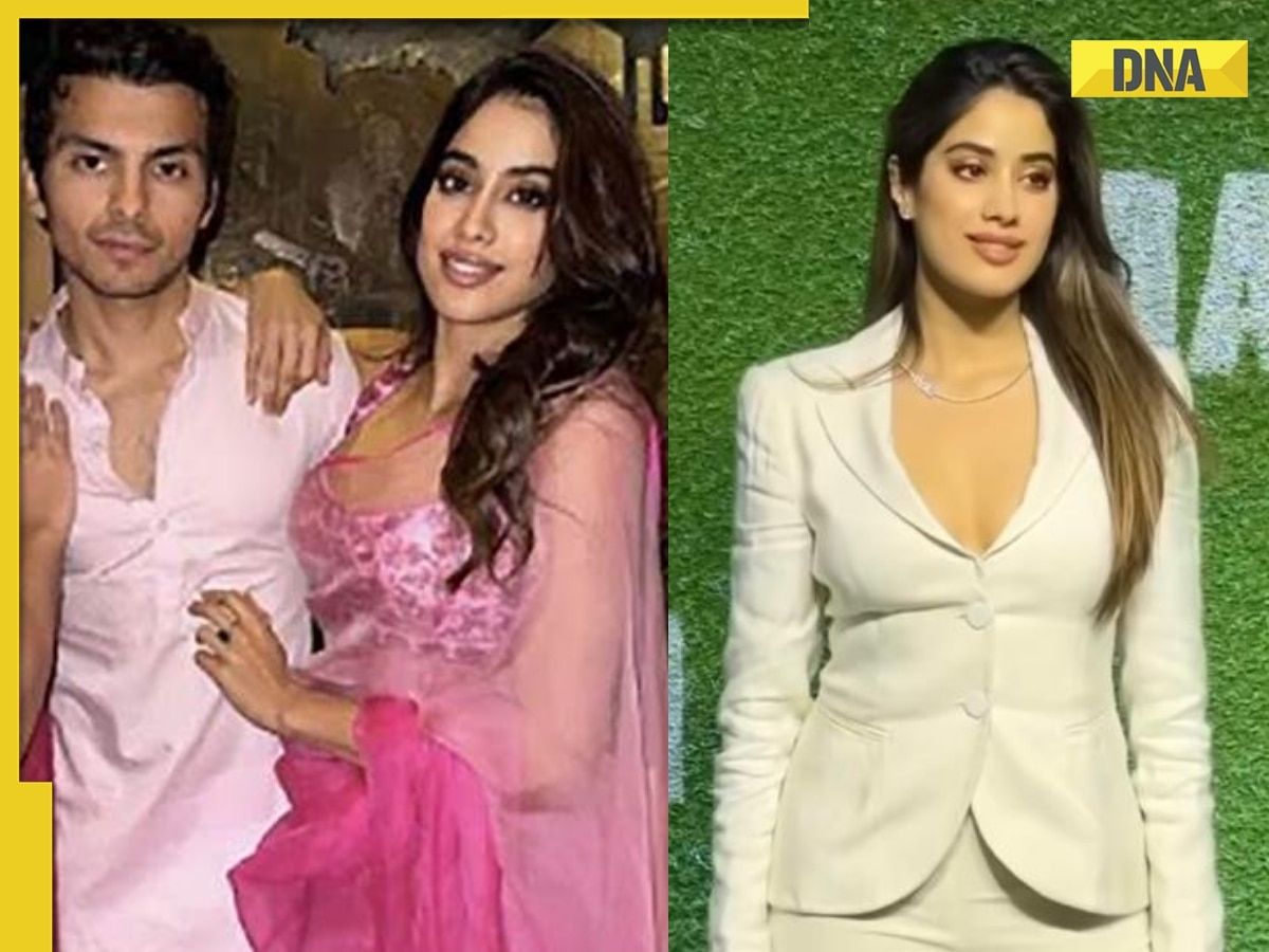 Watch: Janhvi Kapoor confirms dating Shikhar Pahariya in style, arrives at Maidaan screening wearing his name's...