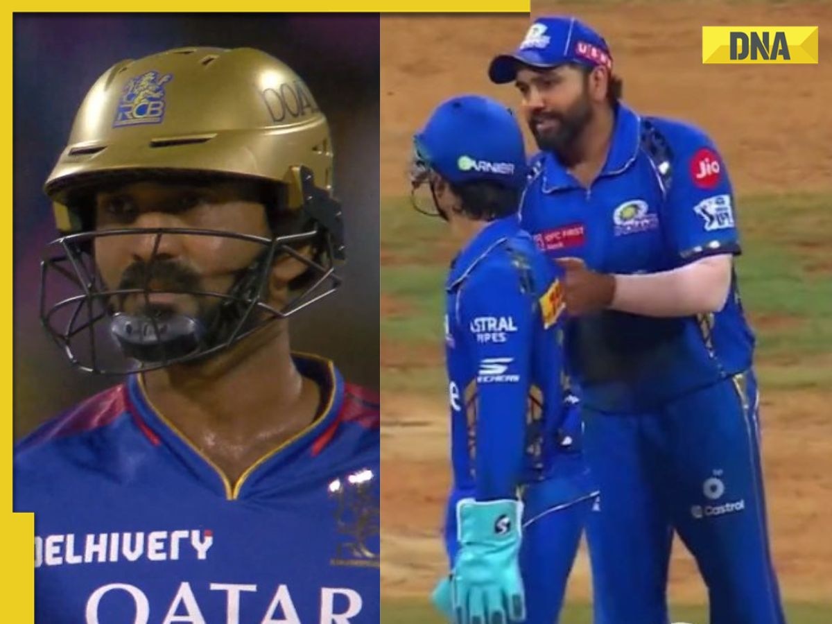 'World Cup khelna hai': Rohit Sharma playfully teases Dinesh Karthik during MI vs RCB clash, video goes viral