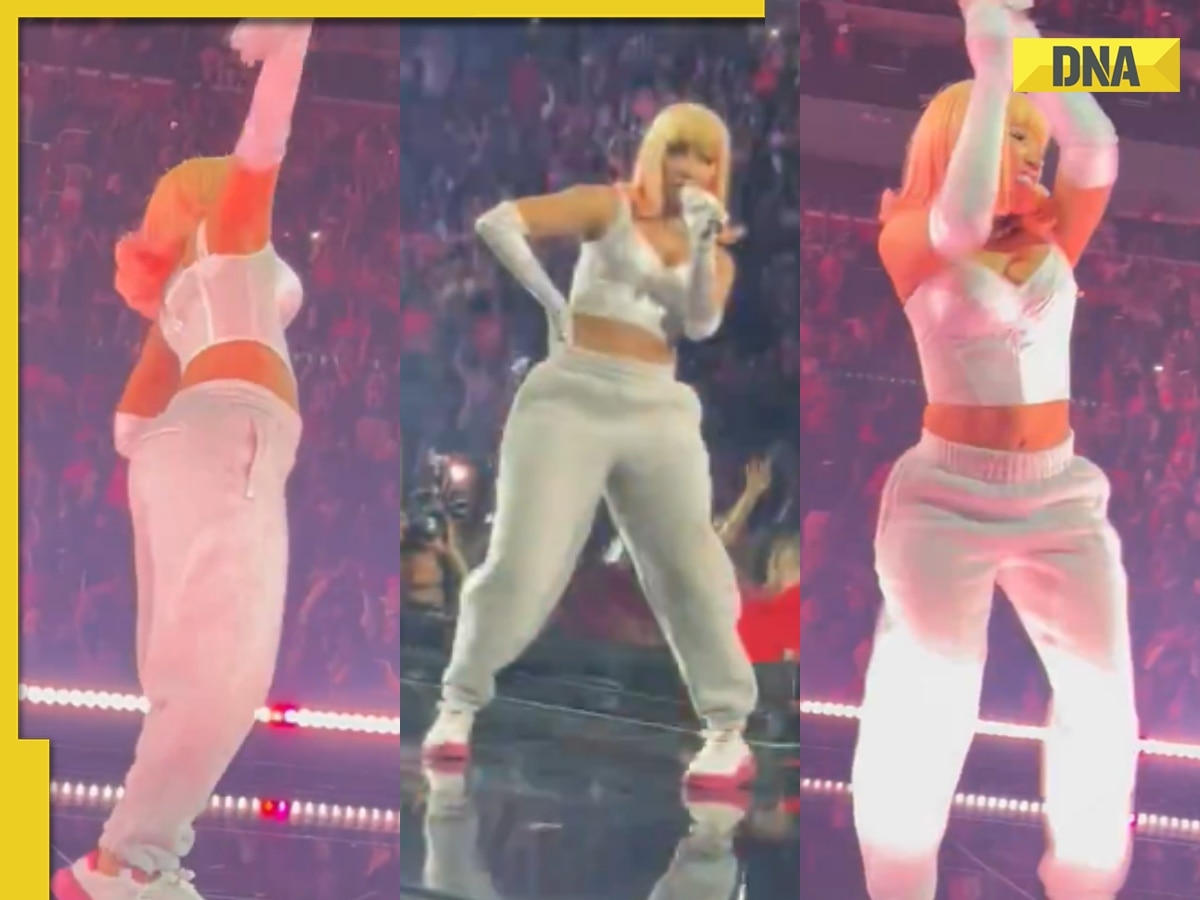 Watch: Nicki Minaj almost gets hit by object on stage during Detroit show,  throws it back