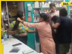 Viral video: Women engage in physical altercation over Rs 100 dispute at medical shop