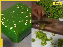 Viral video: Restaurant's green chilli halwa preparation shocks internet, watch