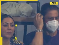 Shah Rukh Khan sports mask in first public appearance post health scare; joins Gauri to cheer for KKR at IPL final