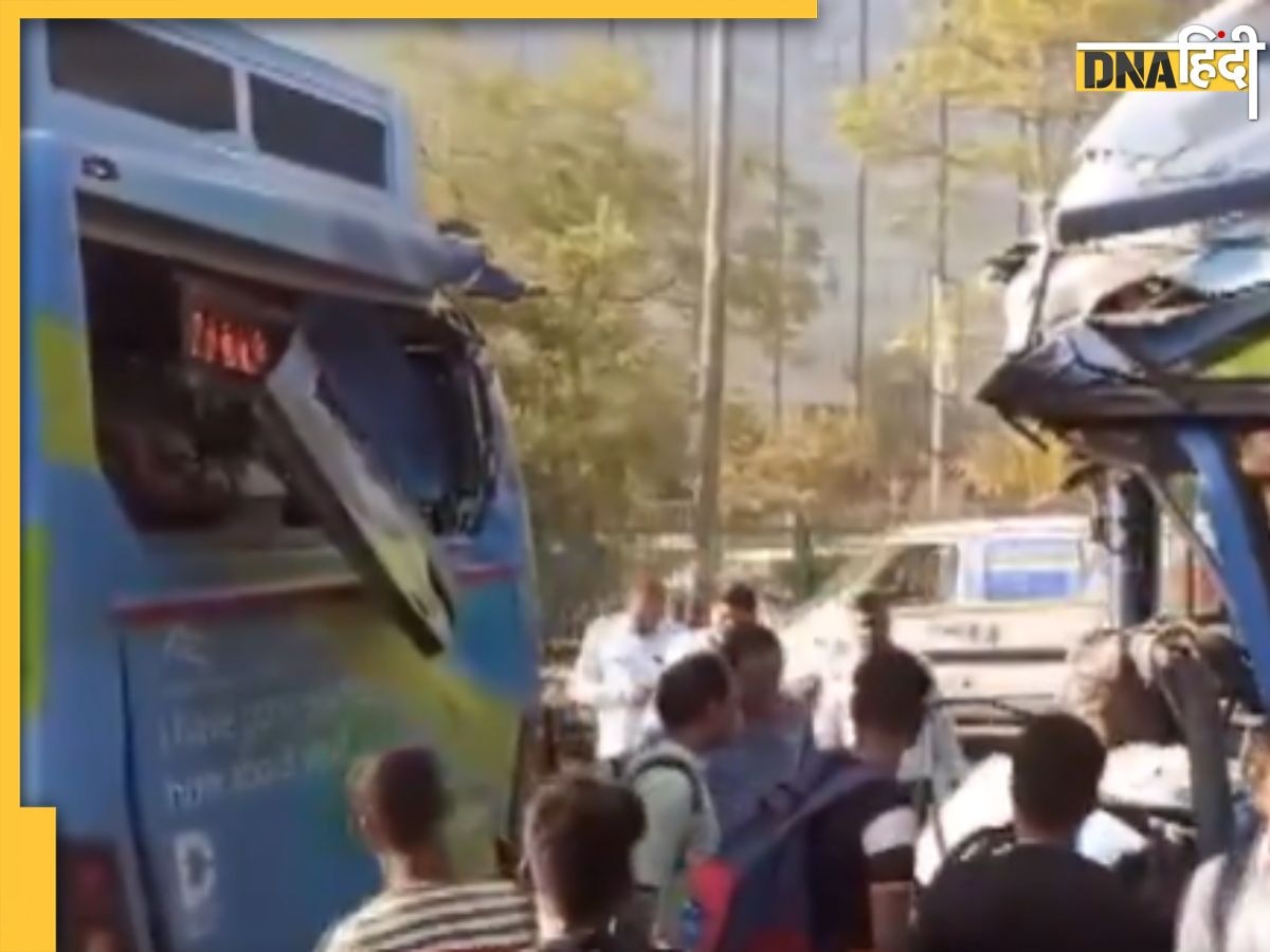 Delhi Accident: दिल्ली में ओवर स्पीड के चलते आपस में भिड़ी दो DTC बस, कई घायल