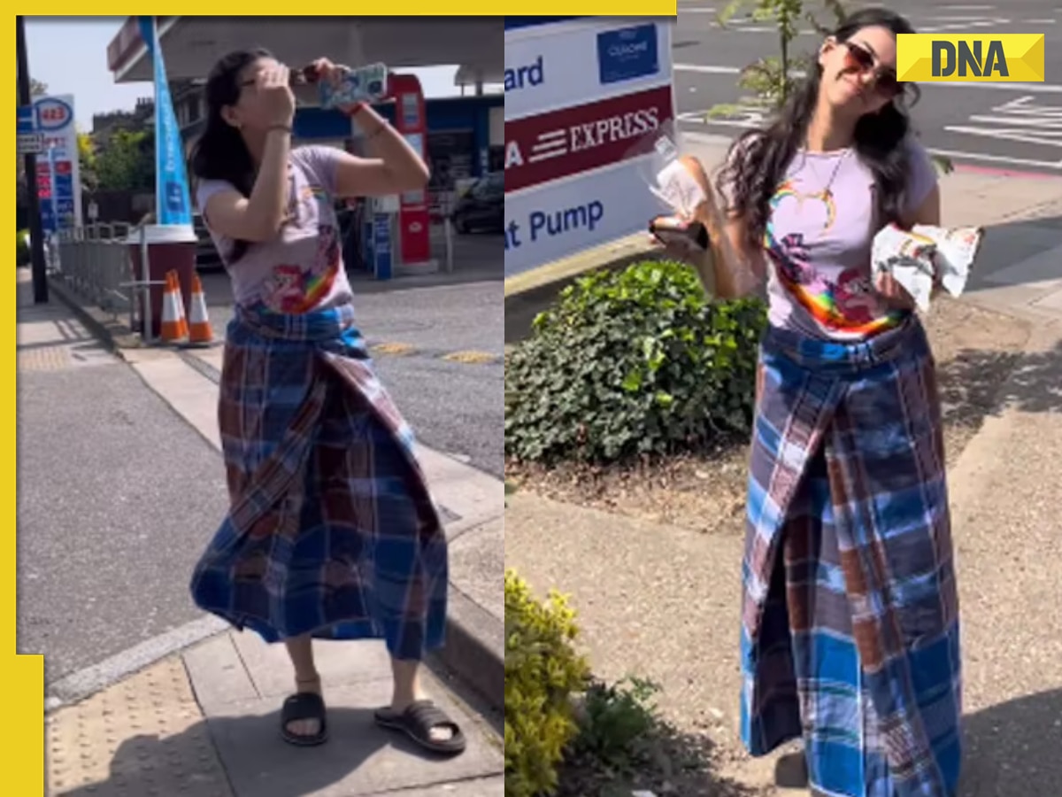 Viral video: Woman takes over streets of London in lungi, here’s how locals reacted