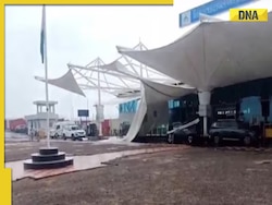 After Delhi T-1's incident, canopy collapses at Gujarat's Rajkot airport after heavy rains, watch