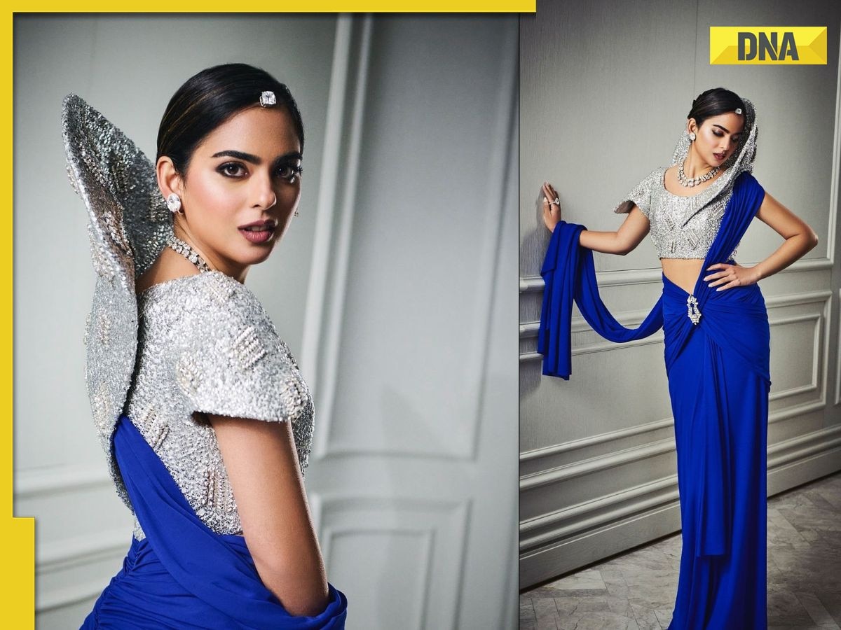  In pics: Isha Ambani creates fashion history, wears first ever custom Schiaparelli saree to Anant-Radhika's sangeet