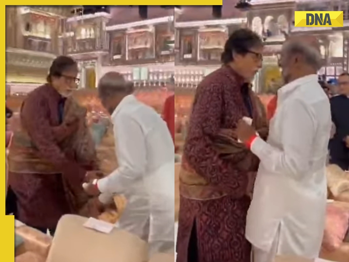 Watch: Rajinikanth touches Amitabh Bachchan's feet, superstar's reaction goes viral