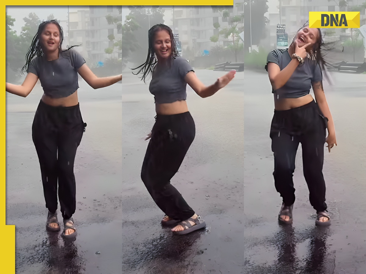 Viral video: Girl's sizzling hot dance to Koi Ladki Hai in rain burns the internet, watch