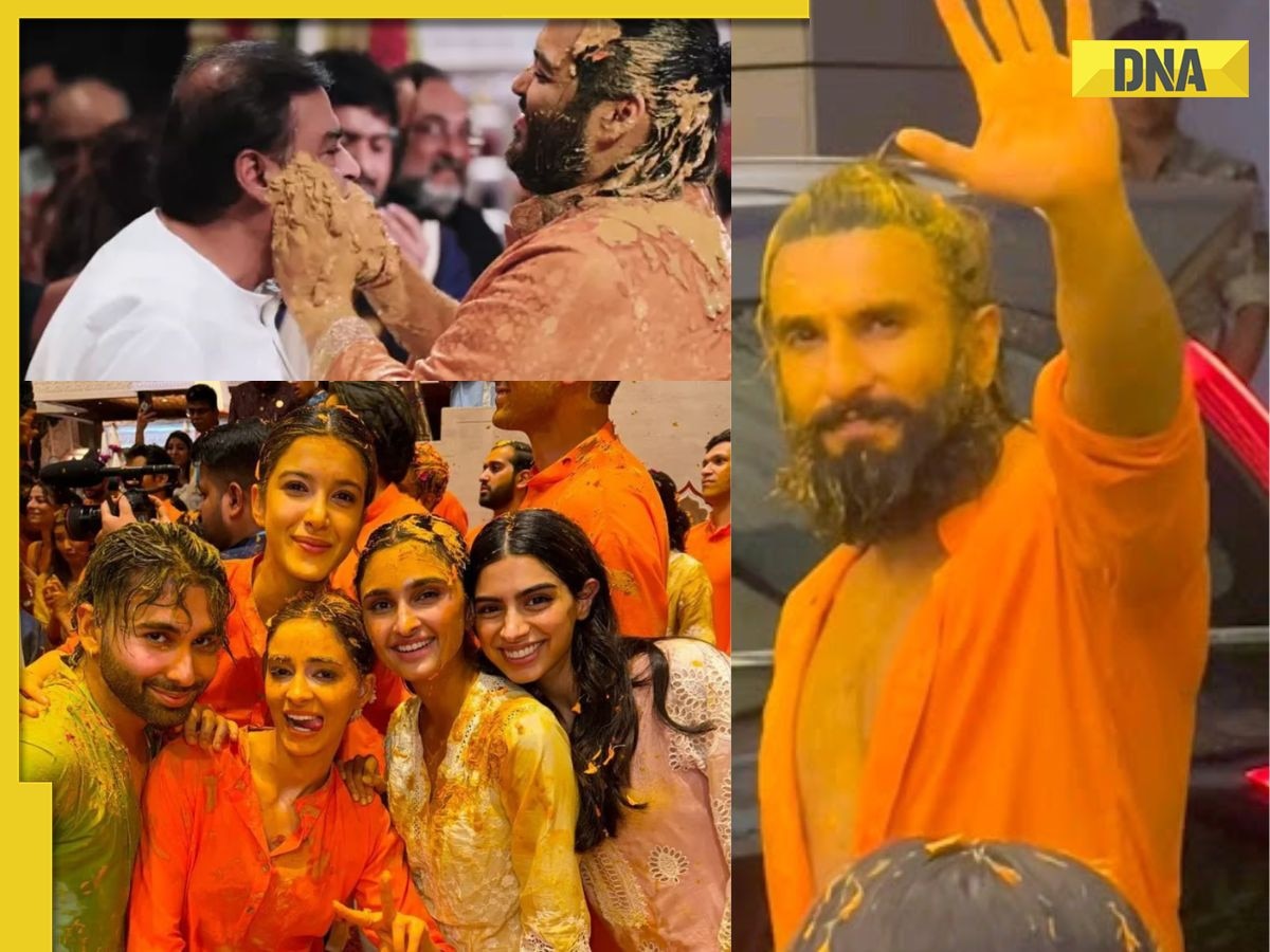 Video of Mukesh Ambani playing Haldi with Ranveer Singh during Anant-Radhika’s wedding goes viral, WATCH