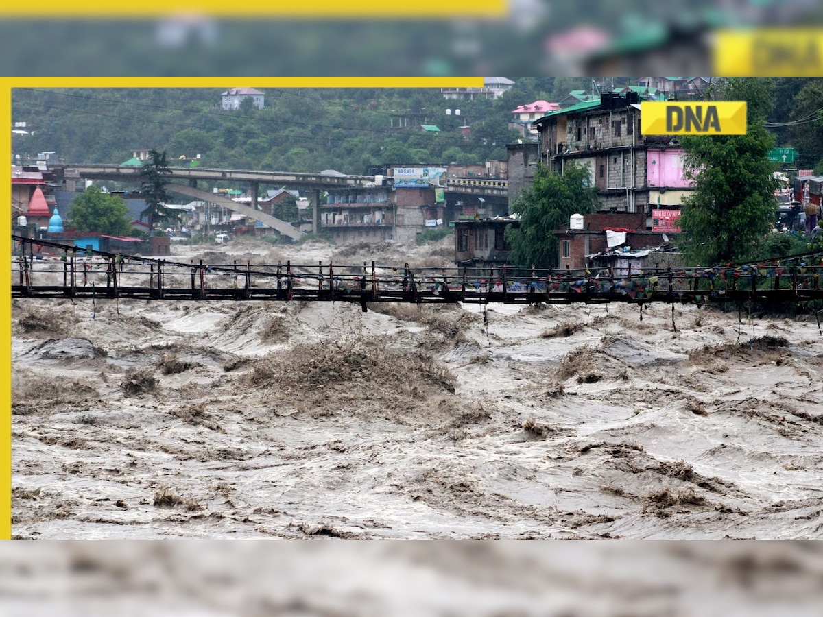 Himachal Pradesh: Footbridge, sheds washed away in flash flood due to cloudburst in Kullu, watch video