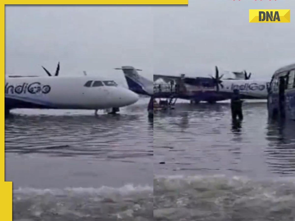 Watch: Kolkata airport runway flooded after heavy rains lash city, planes seen parked on taxiways