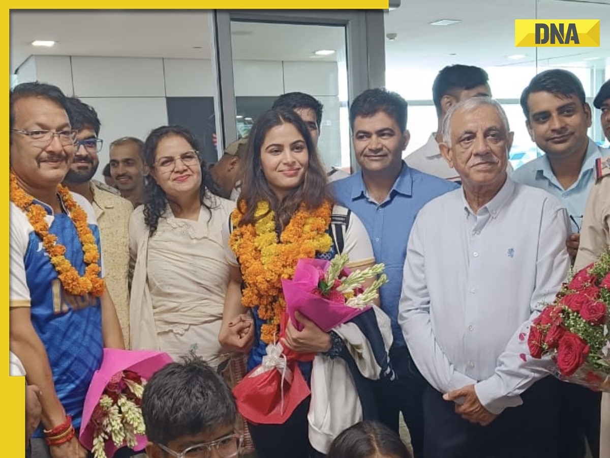 Shooter Manu Bhaker receives grand welcome as she returns home from Paris Olympics 2024