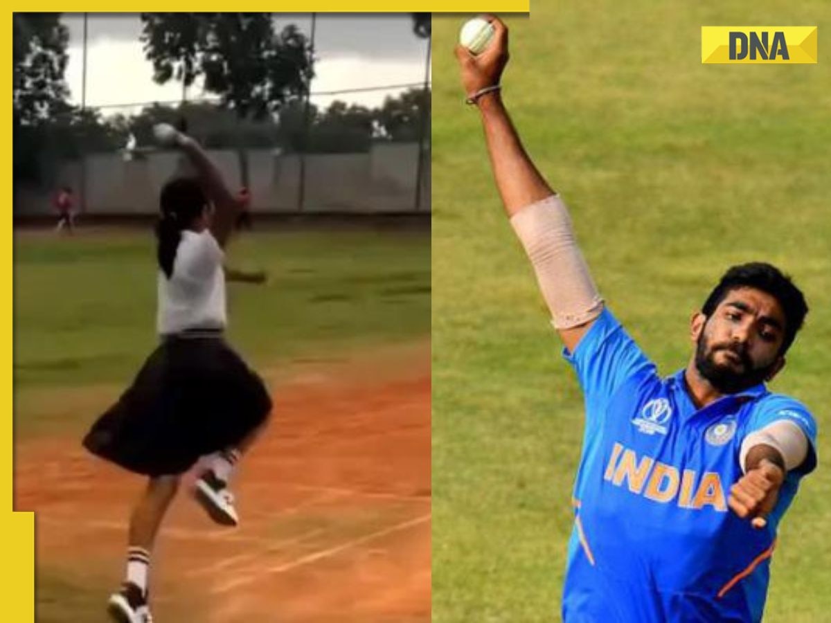 Watch: Young girl emulates Indian pacer Jasprit Bumrah's bowling action, video goes viral