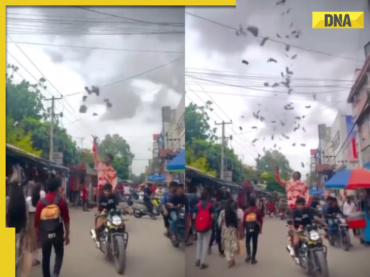 Viral video: YouTuber throws bundles of notes in air for reels, faces backlash