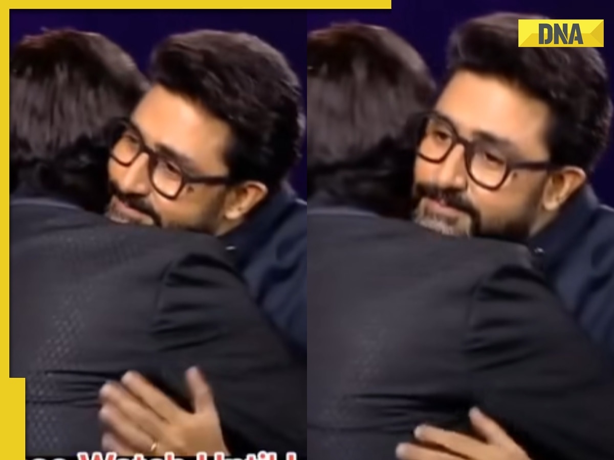 Abhishek Bachchan gets emotional, hugs Amitabh Bachchan in viral video: 'Jab jab dukh...'