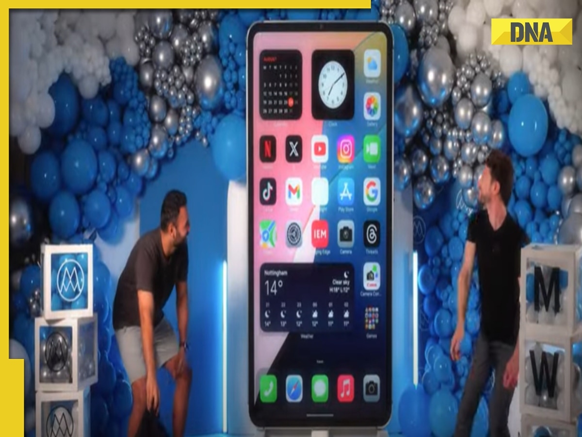 Viral video: This is world's largest iPhone, is over 6 feet tall and it works! WATCH