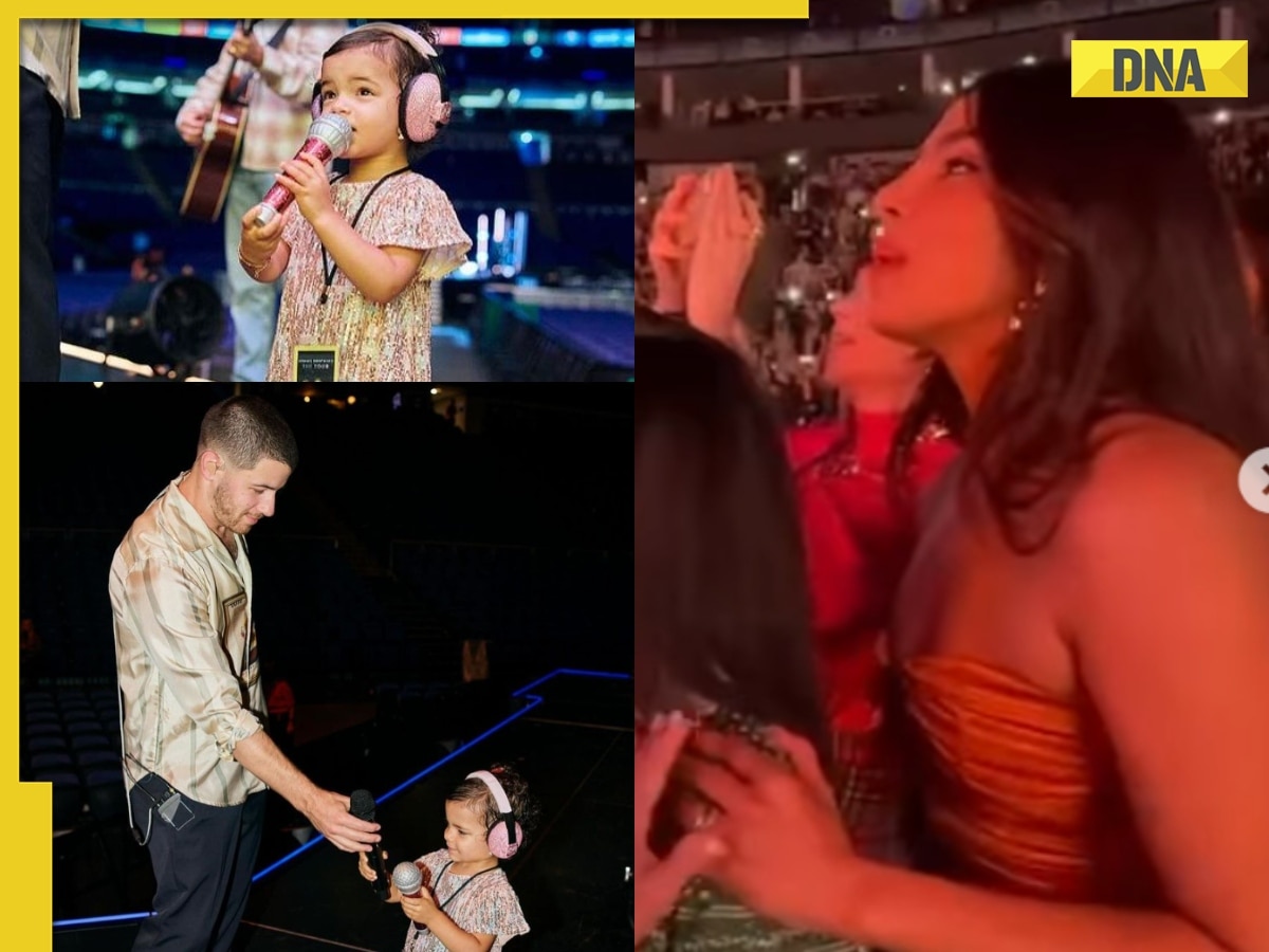 Watch: Priyanka Chopra's daughter Malti Marie takes mic from dad Nick Jonas, sings for him at London concert