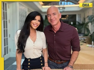 Amazon founder Jeff Bezos' fiance Lauren Sanchez reacts to ring bearer
