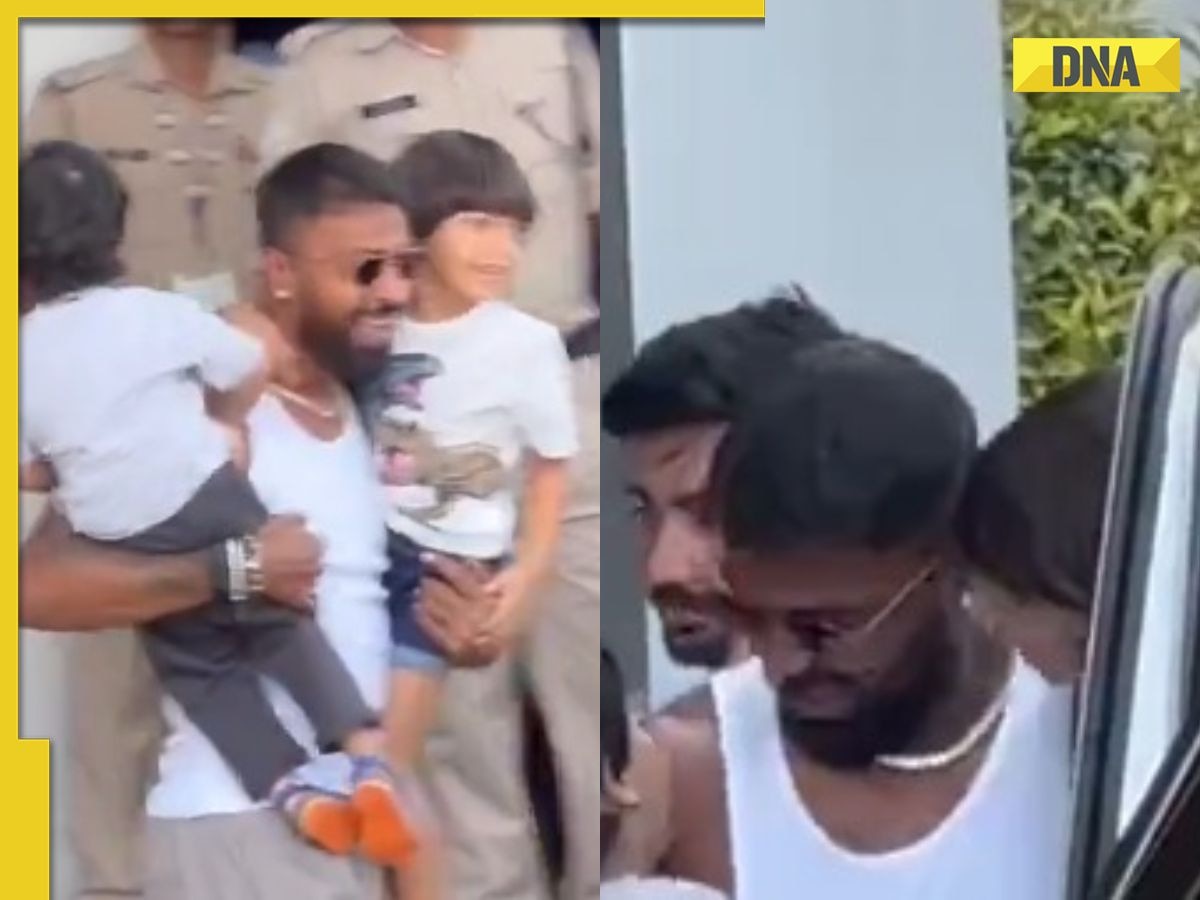 Watch viral video: Hardik Pandya’s emotional reunion with son Agastya, first time since divorce with Natasa Stankovic 