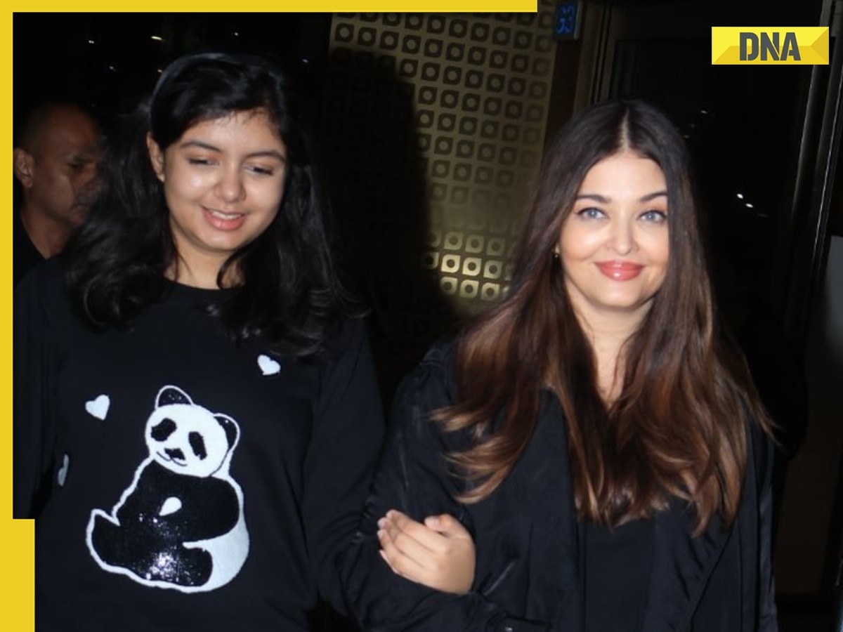 Watch: Aishwarya Rai Bachchan returns with Aaradhya after mesmerising fans in Paris, poses with paps at Mumbai airport