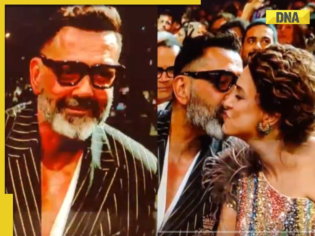 Watch: Bobby Deol gets teary-eyed, kisses wife Tanya after winning Best Villain award at IIFA 2024